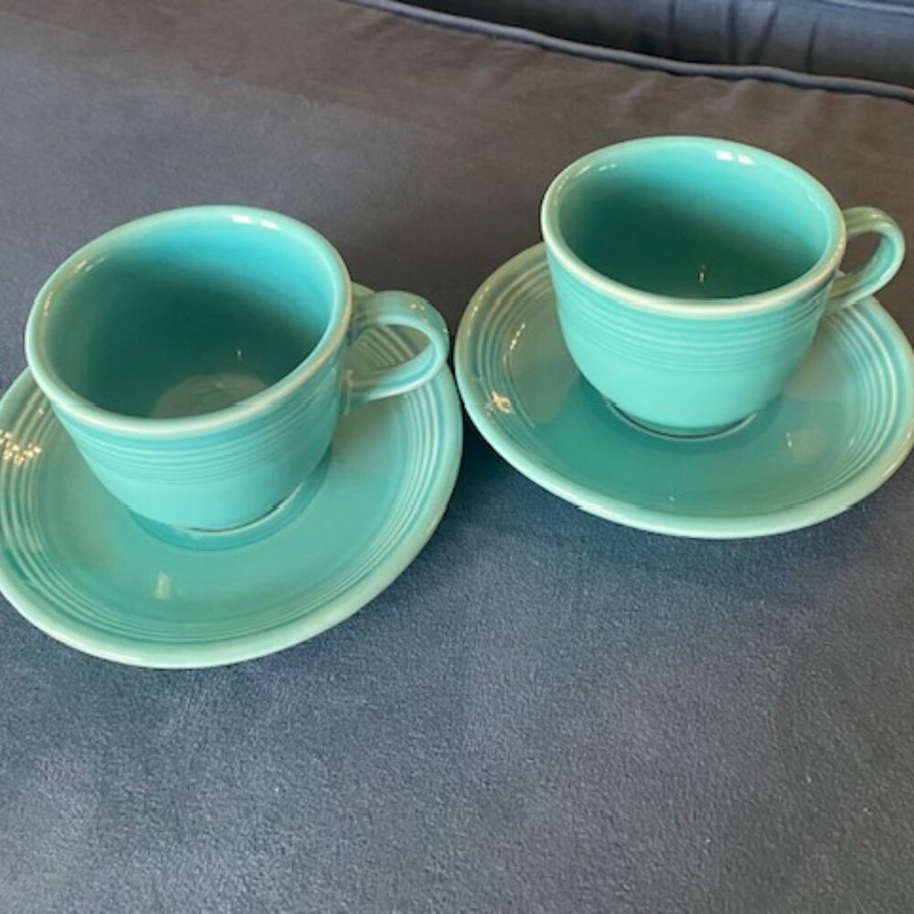 Fiesta Coffee Cup and Saucer Set